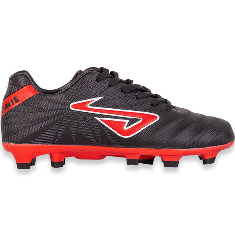 NOMIS Immortal FG Football Boots - Black/Red - Shoe - Youth - Kids - Junior
