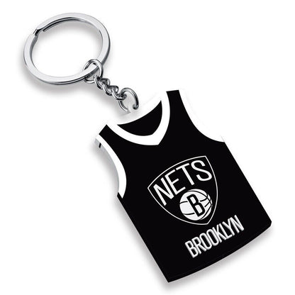 NBA Rubber Jersey Keyring - Brooklyn Nets - Key Ring - Team Logo