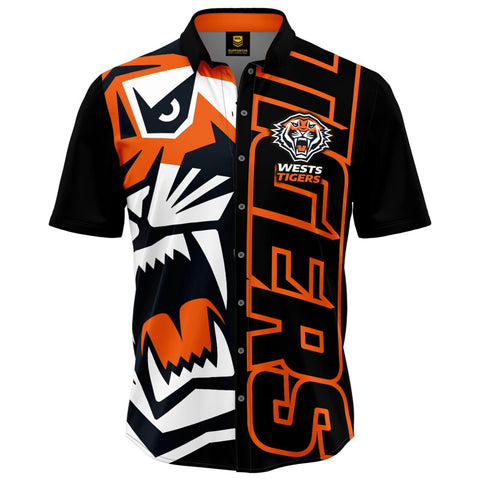 NRL 'Showtime' Party Shirt - West Tigers - Adult - Mens - Polo