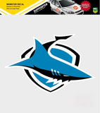 NRL Car Monster Decal - Cronulla Sharks - Sticker - Team Logo - 470mm