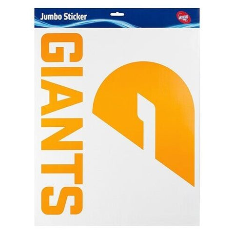 AFL Jumbo Logo Sticker - GWS Giants - 370mm x 496mm Decal