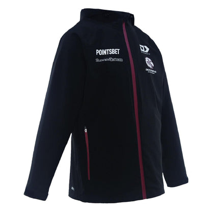 NRL 2024 Wet Weather Jacket - Manly Sea Eagles - Black - Adult - Mens