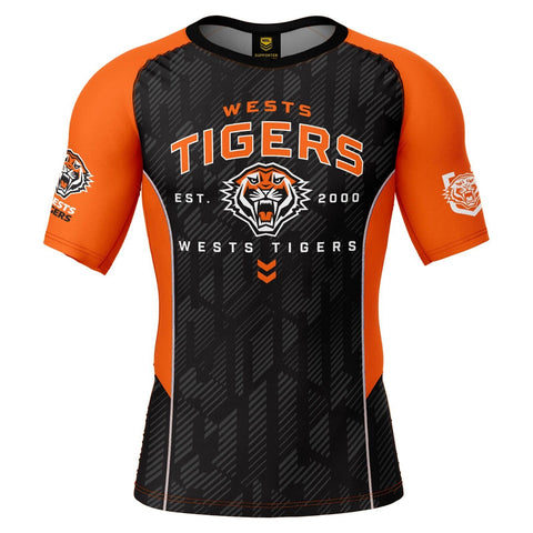 NRL Blocker Rash Vest - West Tigers - Shirt - UPF 50+ - Adult