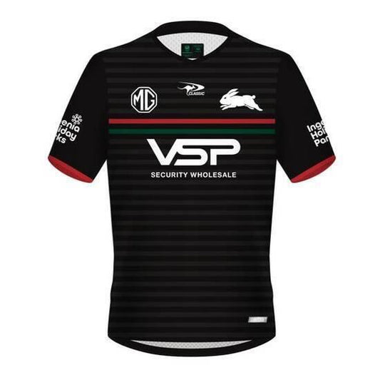 NRL 2024 Training Tee - South Sydney Rabbitohs - Black - Adult - CLASSIC