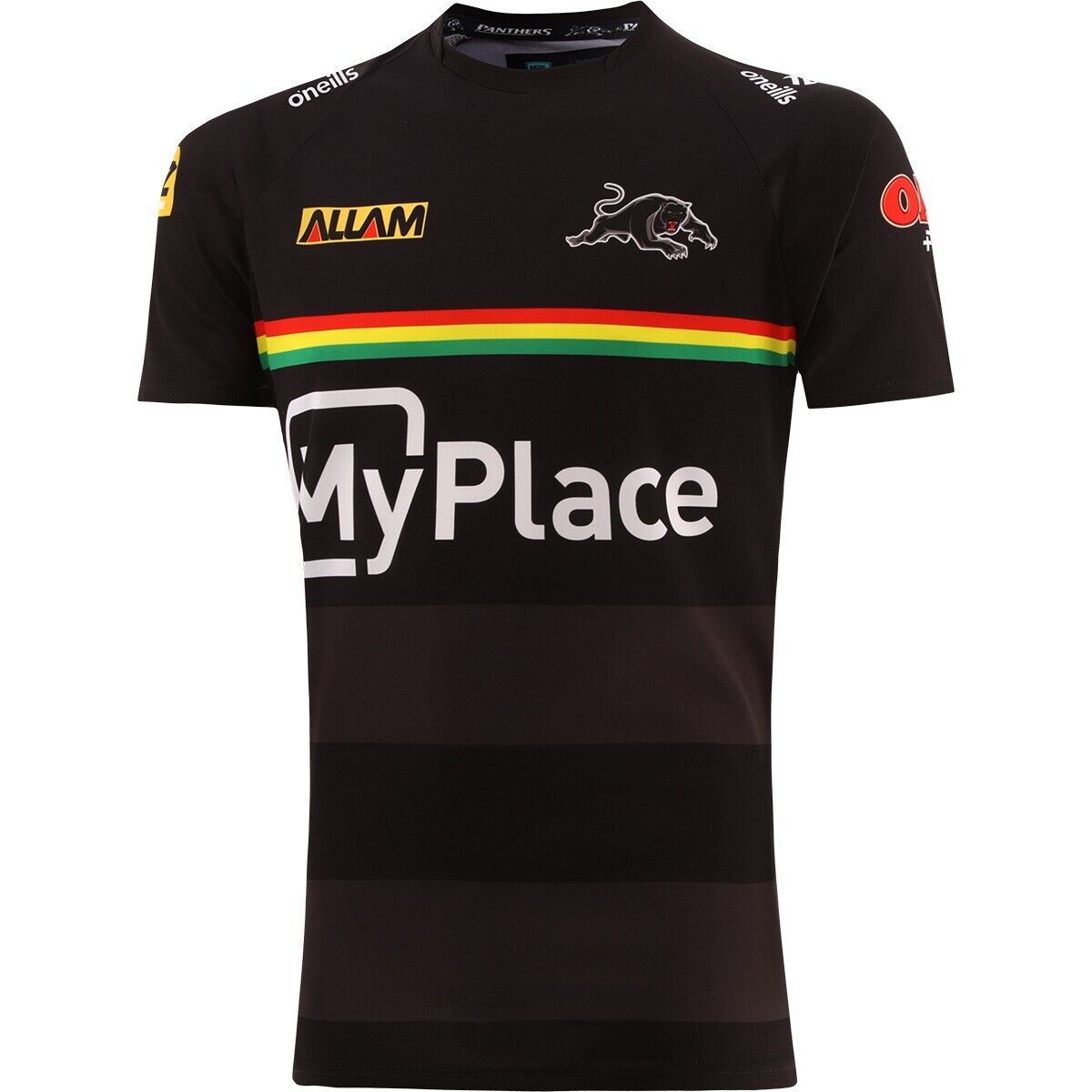 NRL 2025 Training Tee - Penrith Panthers - Black - Adult - Mens