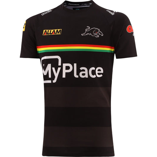 NRL 2025 Training Tee - Penrith Panthers - Black - Adult - Mens