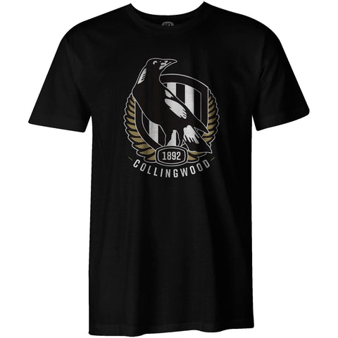 AFL Logo Tee Shirt - Collingwood Magpies - Mens T-Shirt