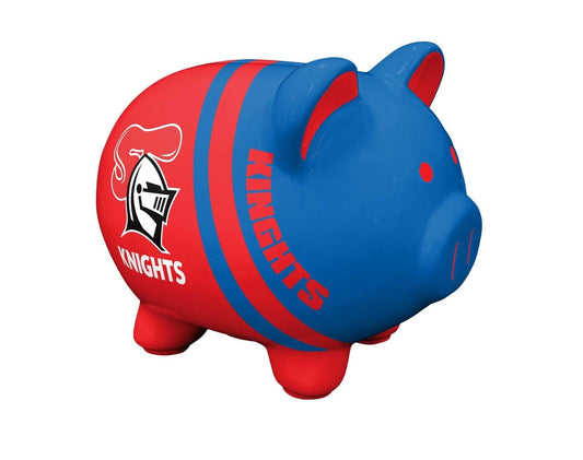 NRL Piggy Bank Money Box With Coin Slot - Newcastle Knights