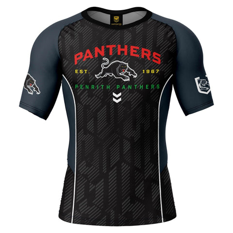 NRL Blocker Rash Vest - Penrith Panthers - Shirt - UPF 50+ - Adult