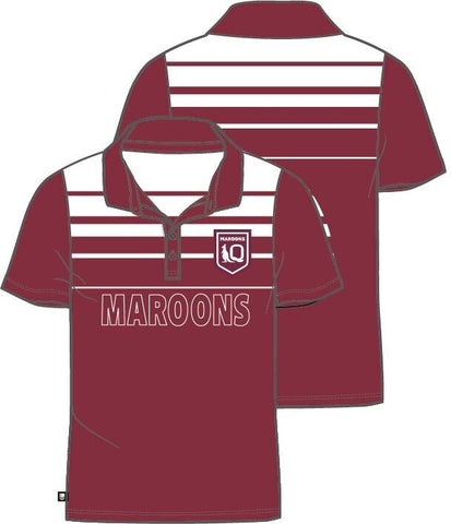 NRL Sublimated Polo Shirt - Queensland Maroons - Rugby League