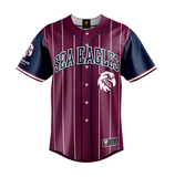 NRL 'Slugger' Baseball Shirt - Manly Sea Eagles - Tee