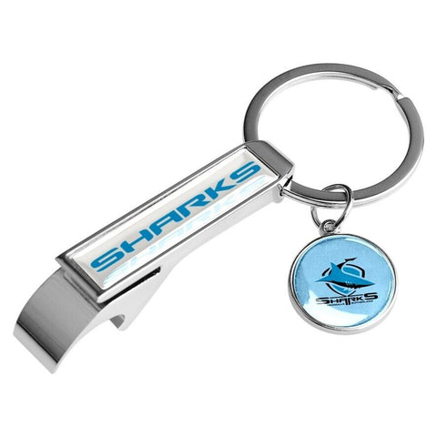 NRL Bottle Opener Key Ring - Cronulla Sharks - Metal Keyring