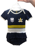 NRL Girls Tutu Footy Suit Body Suit - North Queensland Cowboys -  Baby Toddler