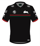 NRL 2024 Players Polo - South Sydney Rabbitohs - Black - Youth - CLASSIC