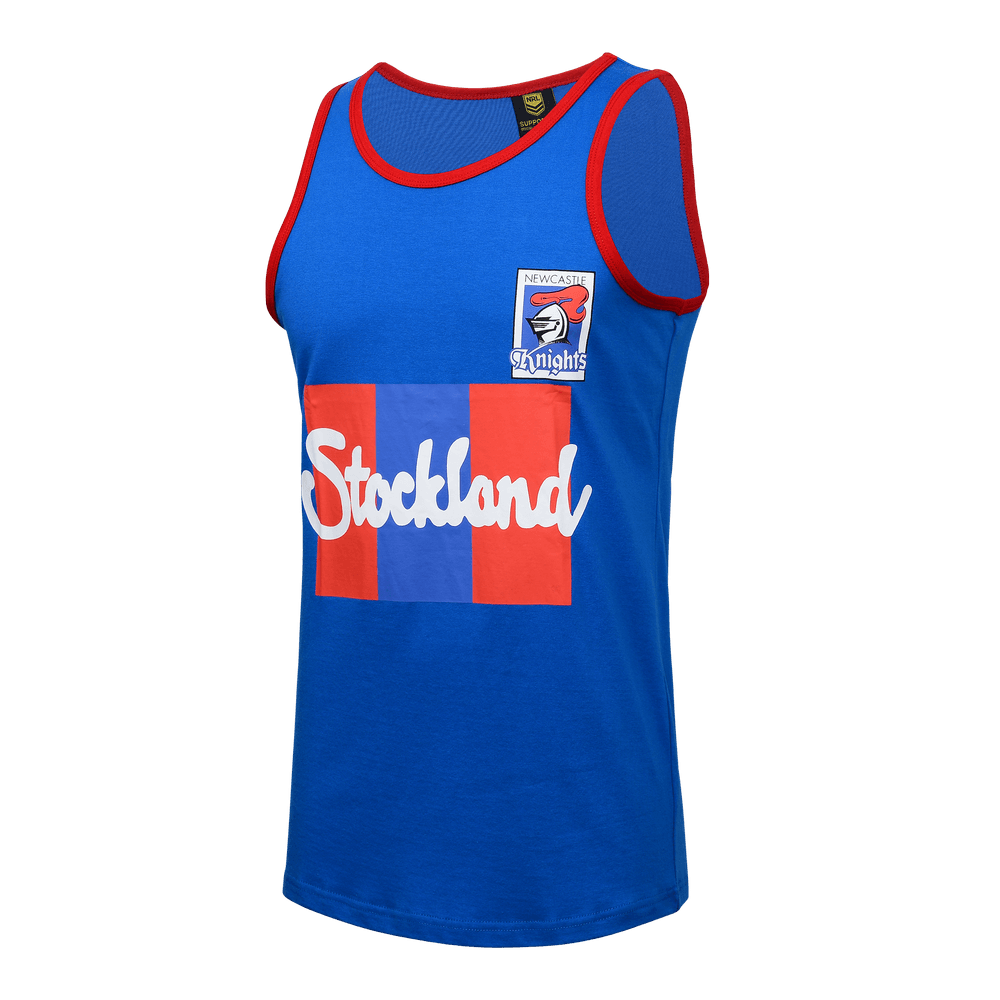 NRL Cotton Retro Singlet Newcastle Knights Mens Heritage