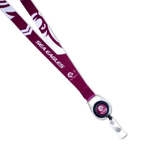 NRL Lanyard with Retractable ID Clip - Manly Sea Eagles
