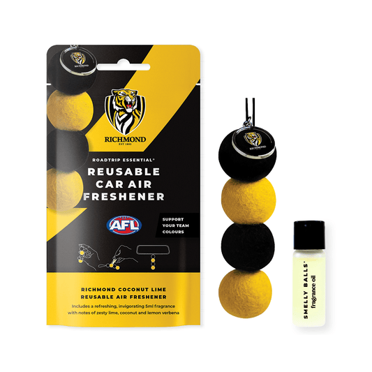 AFL Smelly Balls Set - Richmond Tigers - Re-useable Car Air Freshener