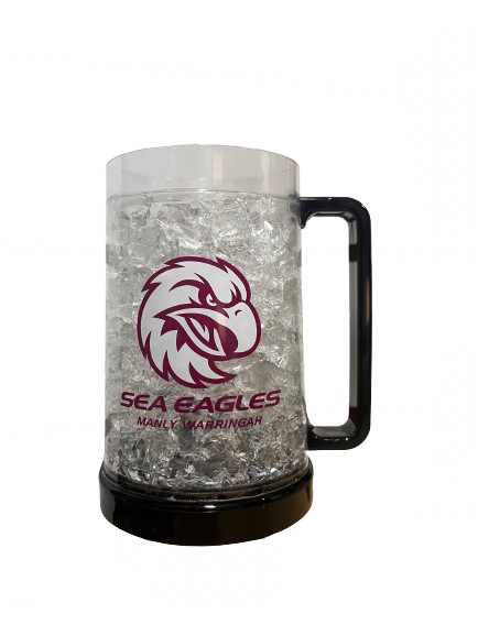 NRL Freeze Mug - Manly Sea Eagles - 375ML - Gel Freeze Drinking Cup