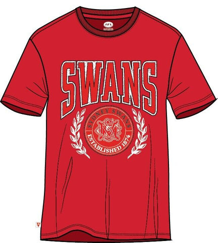 AFL Arch Graphic Tee Shirt - Sydney Swans - Mens T-Shirt