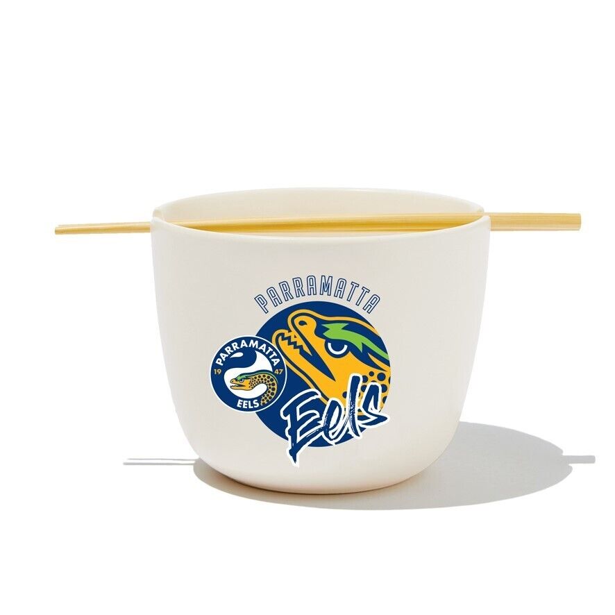 NRL Noodle Bowl with Chopsticks - Parramatta Eels - Ceramic - 490ml