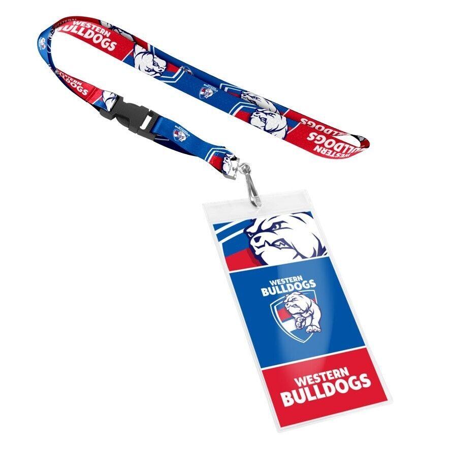 AFL Lanyard & Clear Card Holder - Western Bulldogs - Key Chain