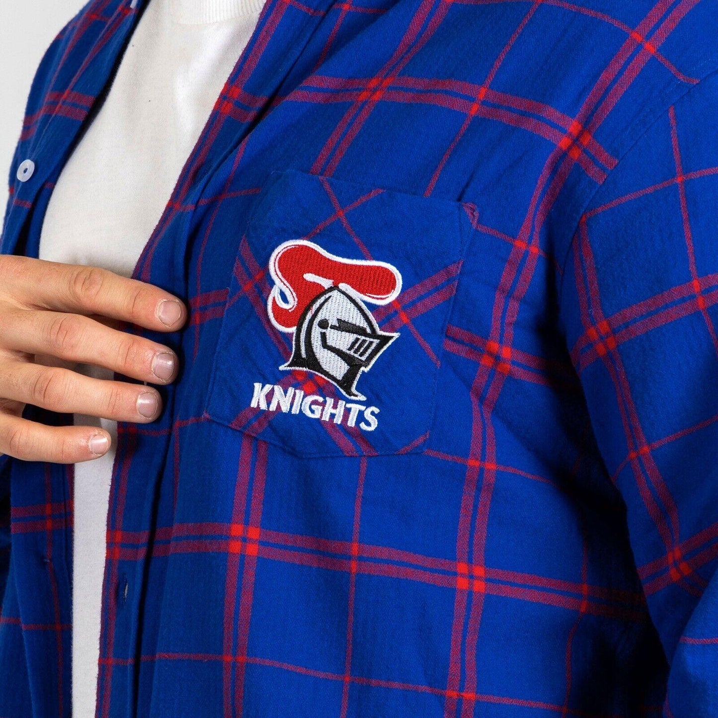 NRL 'Mustang' Flannel Polo - Newcastle Knights - Flanno Shirt
