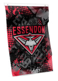 AFL Wall Flag Cape - Essendon Bombers - 150cm x 90cm - Steel Eyelet For Hanging