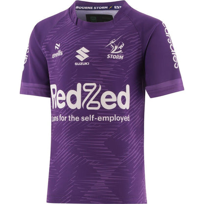 NRL 2025 Training Tee - Melbourne Storm - Purple - Youth Kids