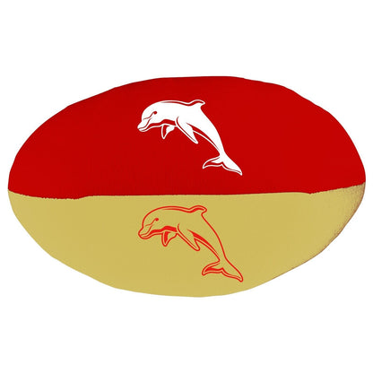 NRL Plush Soft Football - Dolphins - 12cm x 25cm Ball