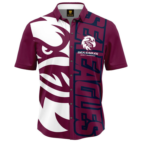 NRL 'Showtime' Party Shirt - Manly Sea Eagles - Adult - Mens - Polo
