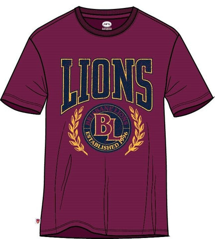AFL Arch Graphic Tee Shirt - Brisbane Lions - Mens T-Shirt