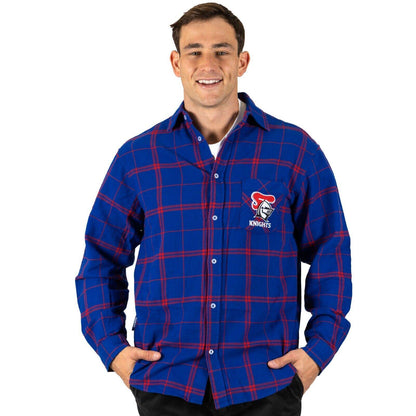 NRL 'Mustang' Flannel Polo - Newcastle Knights - Flanno Shirt