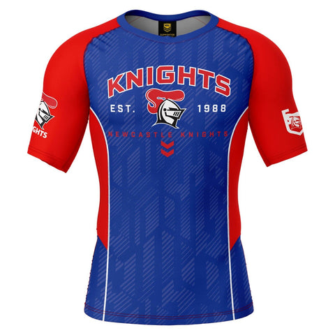 NRL Blocker Rash Vest - Newcastle Knights - Shirt - UPF 50+ - Adult