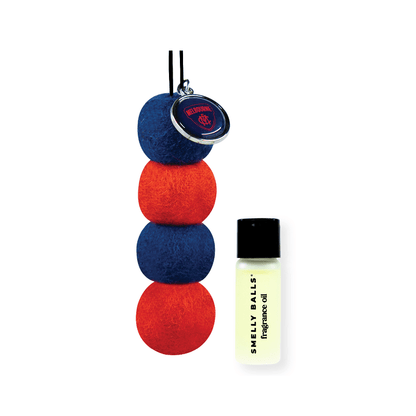 AFL Smelly Balls Set - Melbourne Demons - Re-useable Car Air Freshener