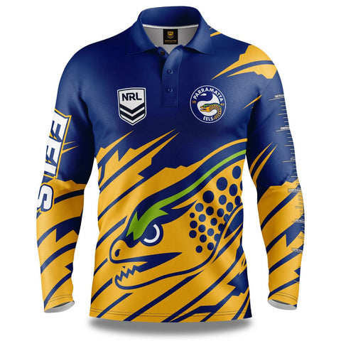 NRL 'Ignition' Fishing Shirt - Paramatta Eels - Youth - Polo