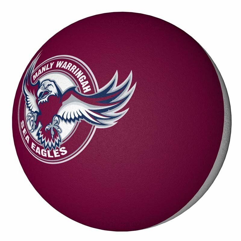 NRL  Rubber High Bounce Hand Ball - Manly Sea Eagles - Single - 6cm