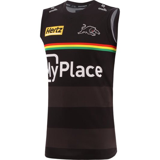 NRL 2025 Training Singlet - Penrith Panthers - Black - Adult - Mens