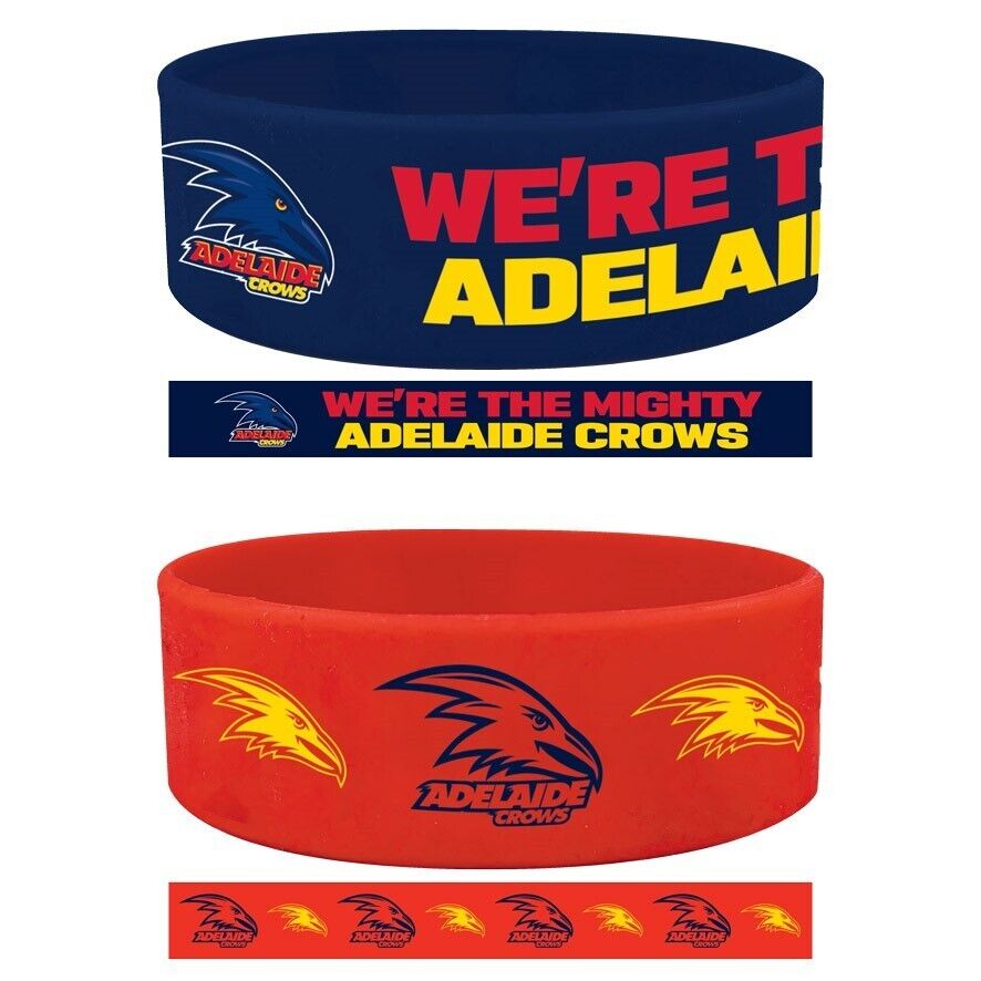 AFL Wrist Bands Set of 2 - Adelaide Crows - Set of Two - Silicone Band
