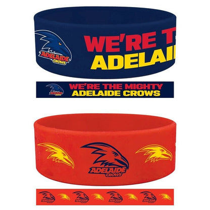 AFL Wrist Bands Set of 2 - Adelaide Crows - Set of Two - Silicone Band