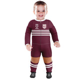 NRL Footy Suit Body Suit - Queensland Maroons -  Baby Toddler Infant
