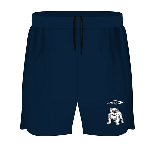 NRL 2024 Training Shorts - Canterbury Bulldogs - Navy - Adult - Mens