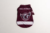NRL Pet Jersey - Manly Sea Eagles - Size XS to XL - T-Shirt - Dog - Cat