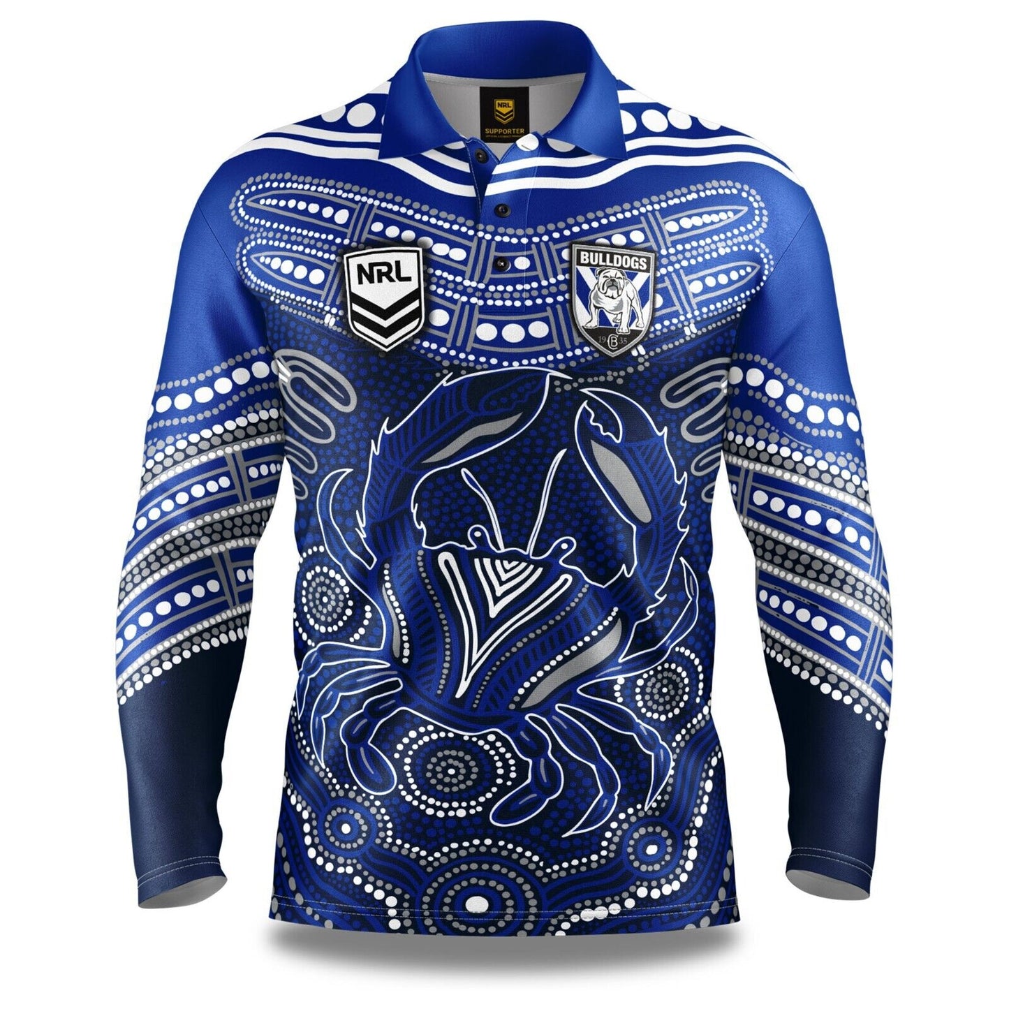 NRL 'Karumba' Fishing Shirt - Canterbury Bulldogs - Adult - Mens - Polo