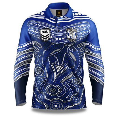 NRL 'Karumba' Fishing Shirt - Canterbury Bulldogs - Adult - Mens - Polo