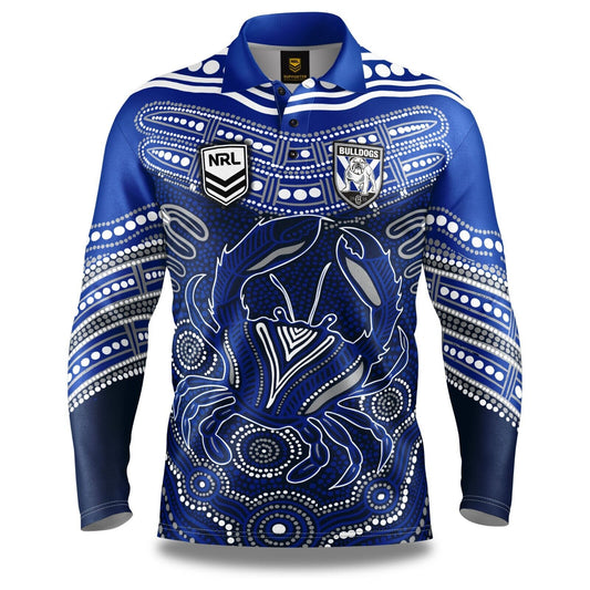 NRL 'Karumba' Fishing Shirt - Canterbury Bulldogs - Adult - Mens - Polo