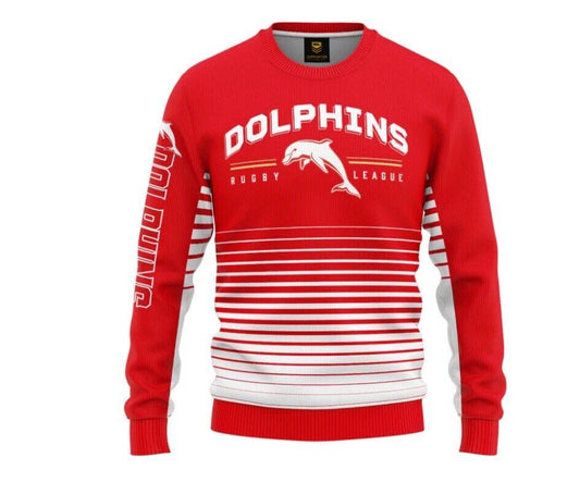 NRL Kids Game Time Pullover - Dolphins - Infant Baby - Light Jumper