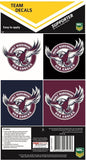 NRL Team Decal Sticker Set - Manly Sea Eagles