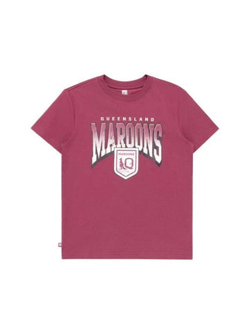 NRL Arch Tee Shirt - Queensland Maroons - YOUTH T-Shirt - QLD - State of Origin