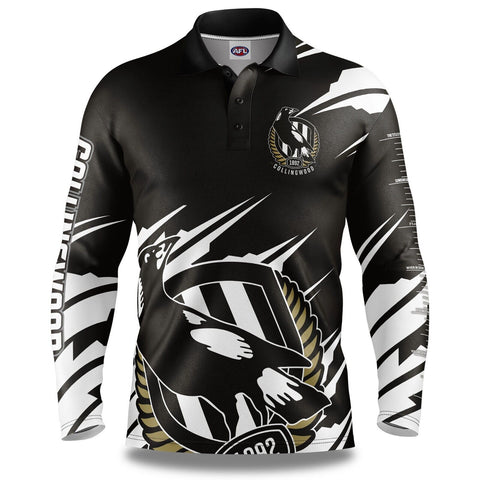 AFL 'Ignition' Fishing Shirt - Collingwood Magpies - Adult - Mens - Po