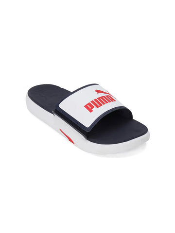PUMA Softride Slides - White/Red - Shoe - Sandal - Mens